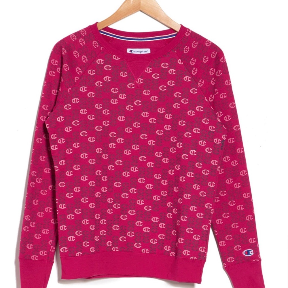 Champion powerblend logo Print raglan Sweatshirt